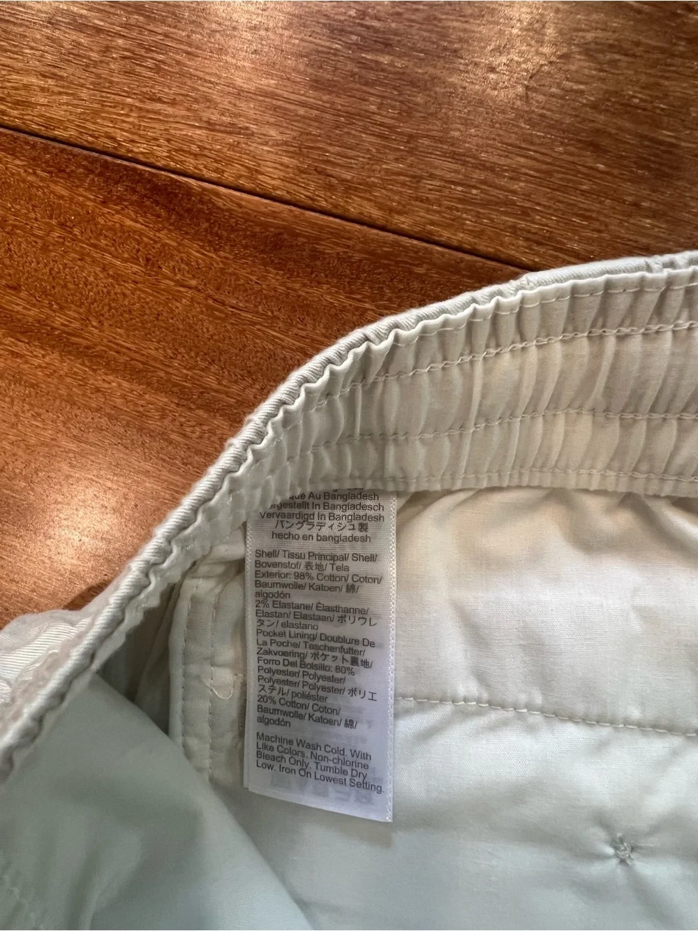 J. Crew NWT Mens Off-White Casual Dock Shorts, Elastic Waist, XXL